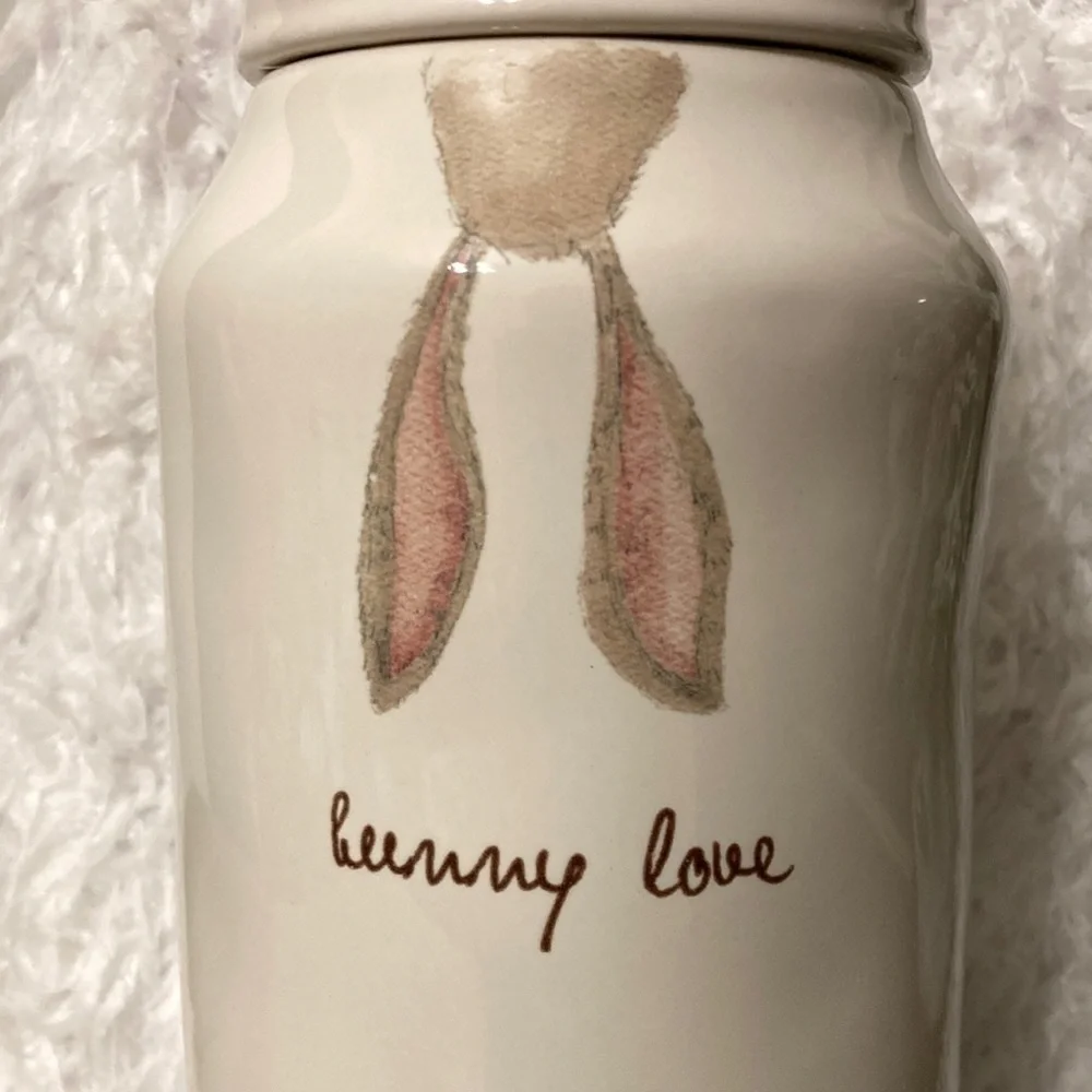 Rae Dunn TALL bunny love CANISTER NIP